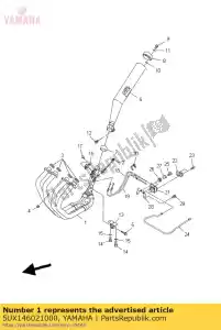 yamaha 5UX146021000 tubo de escape comp. - Lado inferior