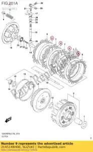 suzuki 2145148H00 placa, embrague dr - Lado inferior