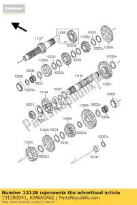 Kawasaki 131280041 uscita di trasmissione dell'albero - Il fondo