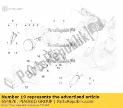 Here you can order the gasket from Piaggio Group, with part number 654876: