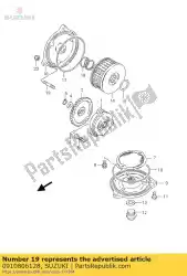 Aqui você pode pedir o parafuso, filtro de óleo em Suzuki , com o número da peça 0910806128: