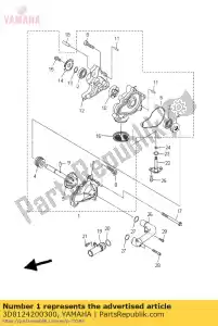 yamaha 3D8124200300 conjunto de bomba de agua - Lado inferior