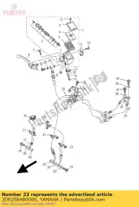 yamaha 2DR2584B0000 slang, rem - Onderkant