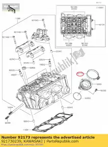 Kawasaki 921730239 clamp - Bottom side