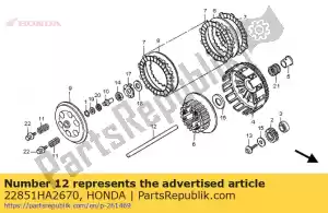 honda 22851HA2670 stang, koppeling lifter - Onderkant