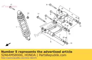 Honda 52464MS8000 cuello b, brazo acolchado - Lado inferior