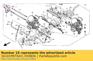 Honda 16101MET643 ensemble carburateur., l. - La partie au fond