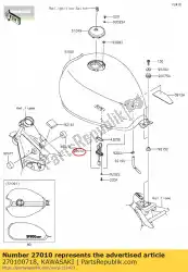 Aquí puede pedir interruptor, nivel de combustible ej800abf de Kawasaki , con el número de pieza 270100718: