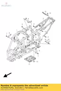 Suzuki 4199007G40 plate comp,eng - Bottom side