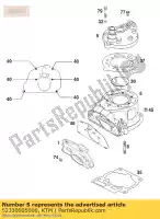 52330005000, KTM, cylinder 64 mm 200 ktm egs exc mxc six sx sxs xc 125 200 1997 1998 1999 2000 2003 2004 2005 2006 2007 2008 2009 2010 2011 2012 2013 2014 2015 2016, New