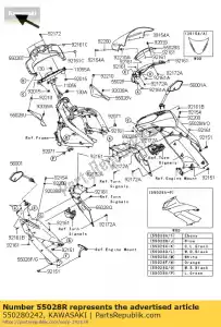 Kawasaki 550280242 carenatura, interno, fr, rh - Il fondo