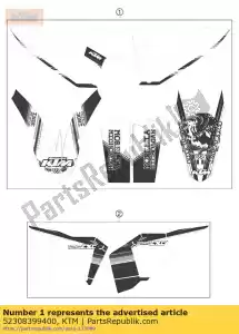 ktm 52308399400 decal set exc/xc-w sixday 2011 - Bottom side