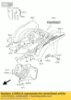 11053S083, Kawasaki, colchete, rh kawasaki kfx400 400 , Novo