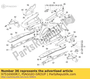 Piaggio Group 97516900R7 lh side panel - Bottom side