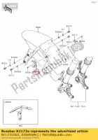 921731065, Kawasaki, klem, fr spatbord, links zx636edf kawasaki  zx 600 636 2013 2014 2015 2016 2017 2018, Nieuw