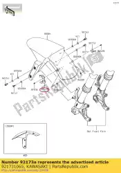 Qui puoi ordinare morsetto, parafango anteriore, sx zx636edf da Kawasaki , con numero parte 921731065: