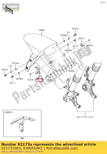 kawasaki 921731065 morsetto, parafango anteriore, sx zx636edf - Il fondo