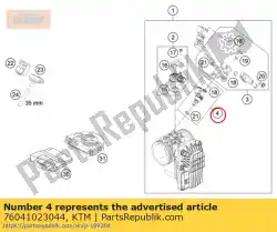 brandstof injector set van KTM, met onderdeel nummer 76041023044, bestel je hier online: