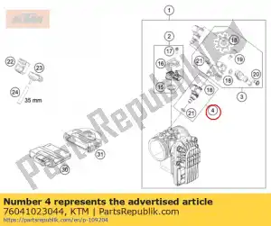 ktm 76041023044 brandstof injector set - Onderkant