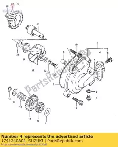 suzuki 1741240A00 caja, w / p interior - Lado inferior