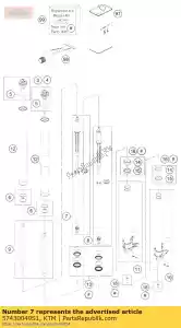 ktm 57430049S1 patroon set cpl. r / s - Onderkant