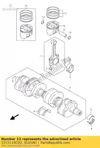 suzuki 1215119C02 pino, pistão - Lado inferior