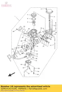 yamaha 5DM141414200 nozzle, main - Bottom side