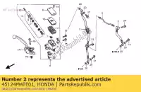 45124MATE01, Honda, w??, r. fr. hamulec g?ówny honda cbr 1100 1999 2000 2001 2002 2003 2004 2005 2006 2007 2008, Nowy