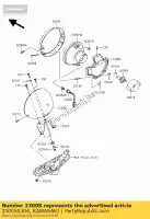 230050304, Kawasaki, body-comp-head lamp kawasaki vn custom c classic b tourer special edition vulcan lt d vn900 900 , Nieuw