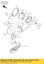 Aquí puede pedir lámpara de cabeza de comp-body de Kawasaki , con el número de pieza 230050304: