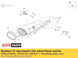 Aprilia AP8224699, Clignotant avant gauche, OEM: Aprilia AP8224699