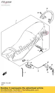 Suzuki 4514820G50 cojín, asiento mo - Lado inferior