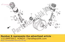 Here you can order the bearing c, connecting rod (brown) from Honda, with part number 13218MF5003: