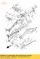 59C2174100P2, Yamaha, pokrywa boczna 4 yamaha xp 500 2013 2015 2016, Nowy