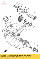 Aquí puede pedir manivela 1 de Yamaha , con el número de pieza 3RM114120000: