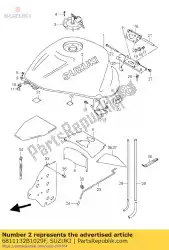 Here you can order the emblem,fuel tan from Suzuki, with part number 6811132B1029F: