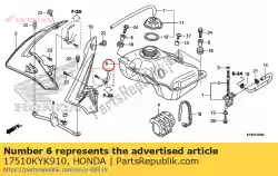 Qui puoi ordinare nessuna descrizione disponibile al momento da Honda , con numero parte 17510KYK910: