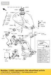 Here you can order the bracket,seat from Kawasaki, with part number 110531812: