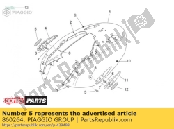 Aprilia 860264, Sticker rh mojito, OEM: Aprilia 860264