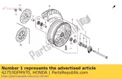 Aqui você pode pedir o válvula, aro em Honda , com o número da peça 42753GFM970: