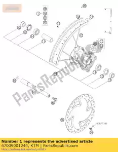 ktm 47009001244 ruota anteriore et 85 sx 17 '06 - Il fondo