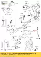 270100050, Kawasaki, contacteur, frein arriere vn900b6f kawasaki  vn vulcan 900 2006 2007 2008 2009 2010 2011 2012 2013 2014 2015 2016 2017 2018 2019 2020 2021, Nouveau