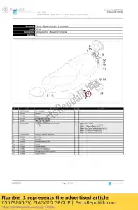 Piaggio Group 65579800GV assento - Lado inferior