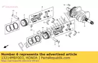 13214MEF003, Honda, Bearing a, connecting rod (brown) honda fjs 400 2009 2010 2011, New