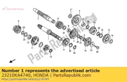 Here you can order the shatt comp.,main from Honda, with part number 23210KA4740: