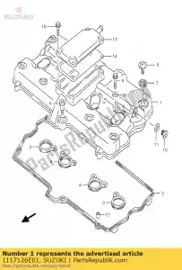 Suzuki 1117126E01 coperchio, cilindro - Il fondo