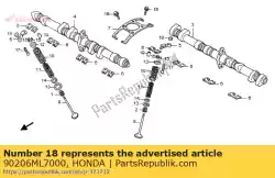 Qui puoi ordinare dado, regolazione della punteria da Honda , con numero parte 90206ML7000: