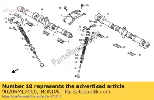 Honda 90206ML7000 dado, regolazione della punteria - Il fondo