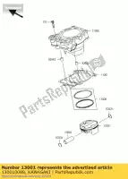 130010088, Kawasaki, motor a pistão kx250t7f kawasaki kx 250 2006 2007 2008 2009, Novo