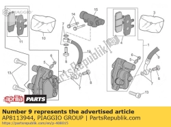 Aprilia AP8113944, Przewód przedniego hamulca, OEM: Aprilia AP8113944